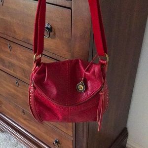 SAK Leather tote. Red